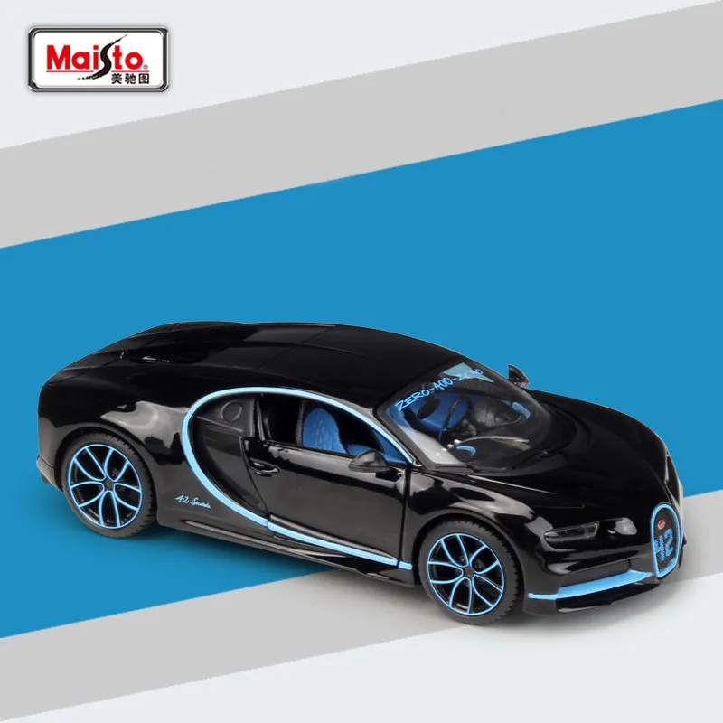 Высококачественная модель автомобиля Maisto из сплава Bugatti Chiron в масштабе 1:24
