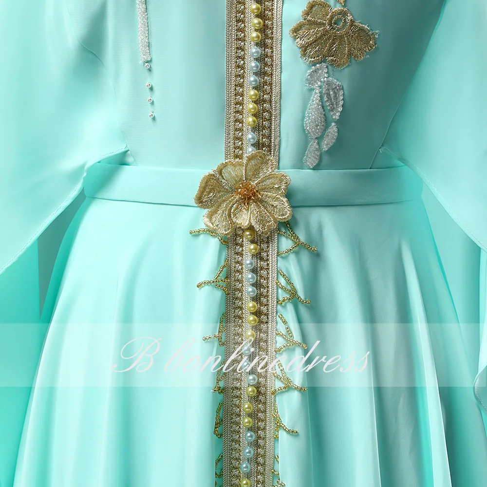 Bbonlinedress Moroccan Kaftan Evening Dresses Long Embroidery Appliques Muslim Dress Jacket Arabic Abaya Party-Dress | Свадьбы и