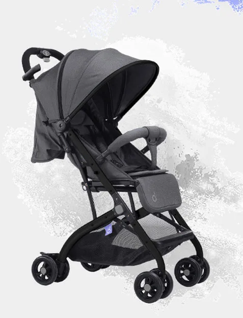 Темно-серый Multifunctional Baby Stroller High Landscape Stroller Folding Carriage Gold Baby Stroller Newborn Stroller - Цвет: Темно-серый