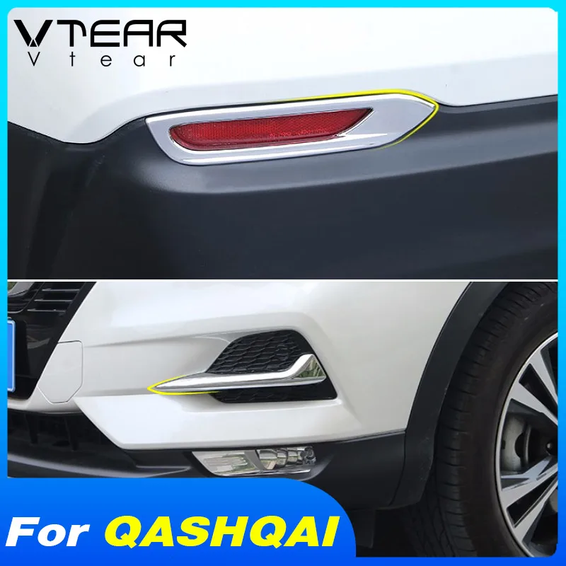 Vtear для ниссан кашкай j11 Nissan Qashqai j11 Dualis Противотуманные фары Крышка передний задний корпус внешний Хромированный украшение автомобиля-Стайлинг Аксессуары