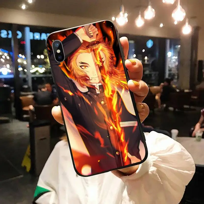 

Kyojuro Rengoku demon slayer anime design shell funda Phone Case for iPhone 11 12 pro XS MAX 8 7 6 6S Plus X 5S SE 2020 XR
