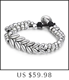 Genuine 925 Sterling Silver Jewelry Personality Six-Word Mantra Barrel Beads Silver Men Bracelet Retro Silver Jewelry