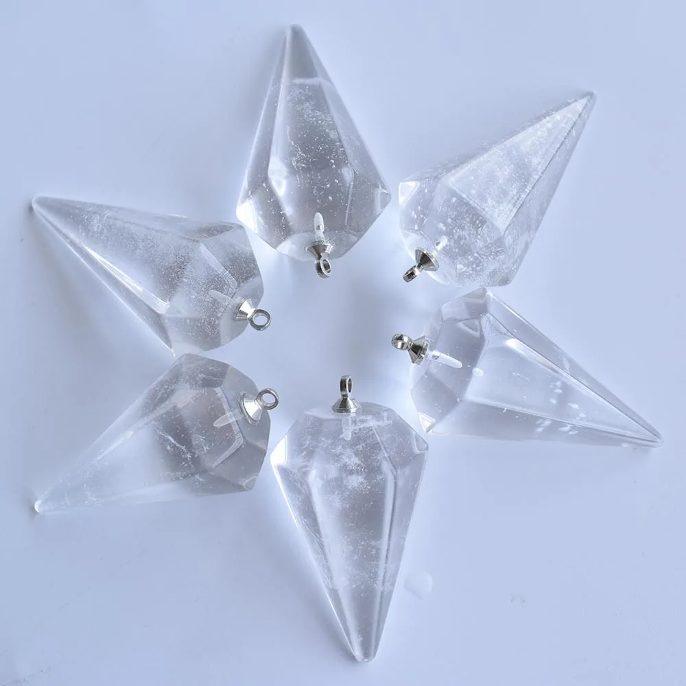 Оптовая продажа 6 шт./лот 2020 Новая мода натуральный белый кристалл Пирамида Форма
