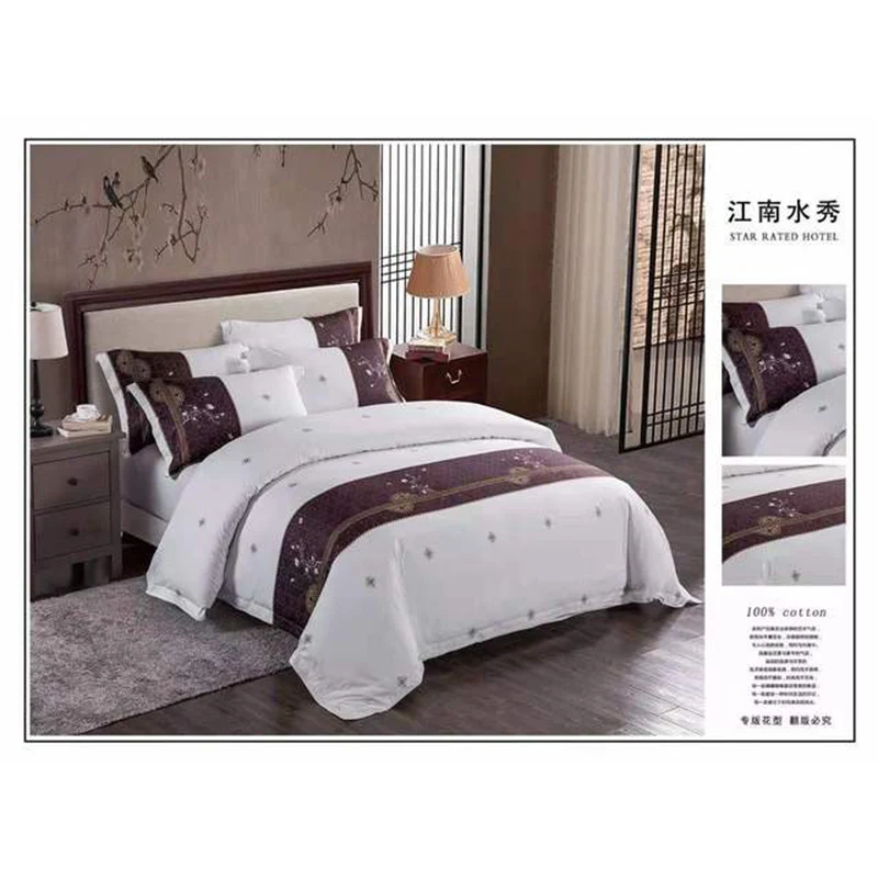3/4Pcs Grey white Bed Sheet Pillowcase Duvet cover set Luxury 60S Egyptian cotton queen king double size Bedding linen | Дом и сад