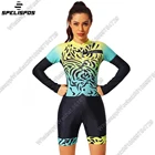 Велосипедный длинный костюм, одежда для бега, Быстросохнущий цельнокроеный костюм, женский велосипедный костюм, летняя одежда