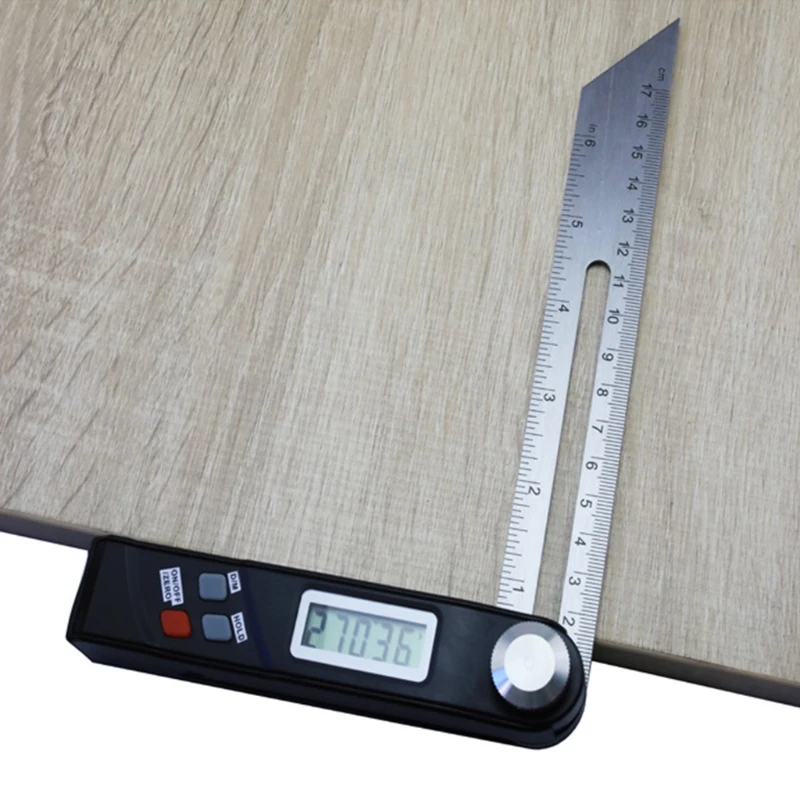 

Квадратный цифровой дисплей 360 градусов деревообрабатывающая измерительная линейка цифровой дисплей пластиковая угловая линейка транспо...
