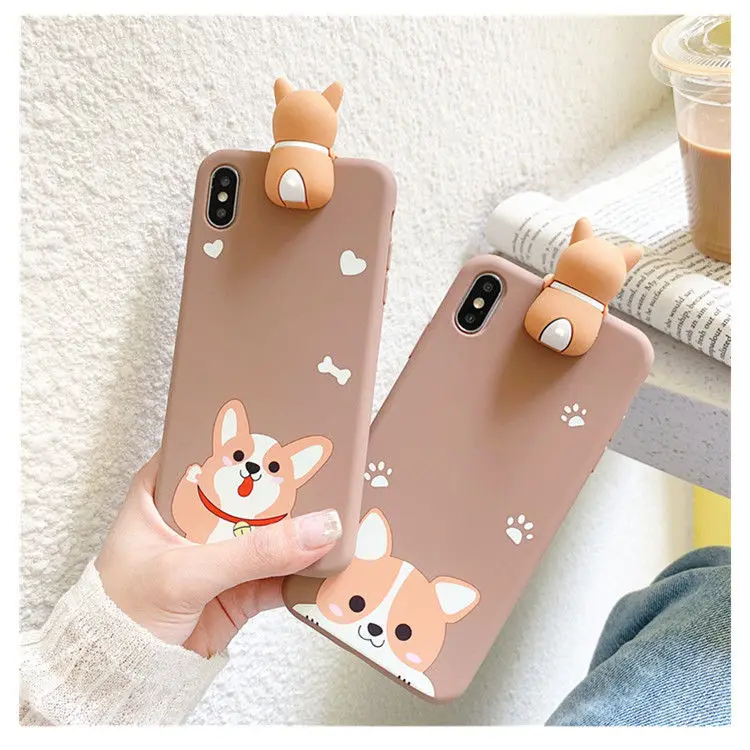 Cartoon Corgi Dogs Soft TPU Case For Xiaomi mi 11 Lite Mi10 10T Phone Cover Redmi Note 10 10s 9 9A 9C 8 Pro 9T 8T 7 POCO X3 | Мобильные