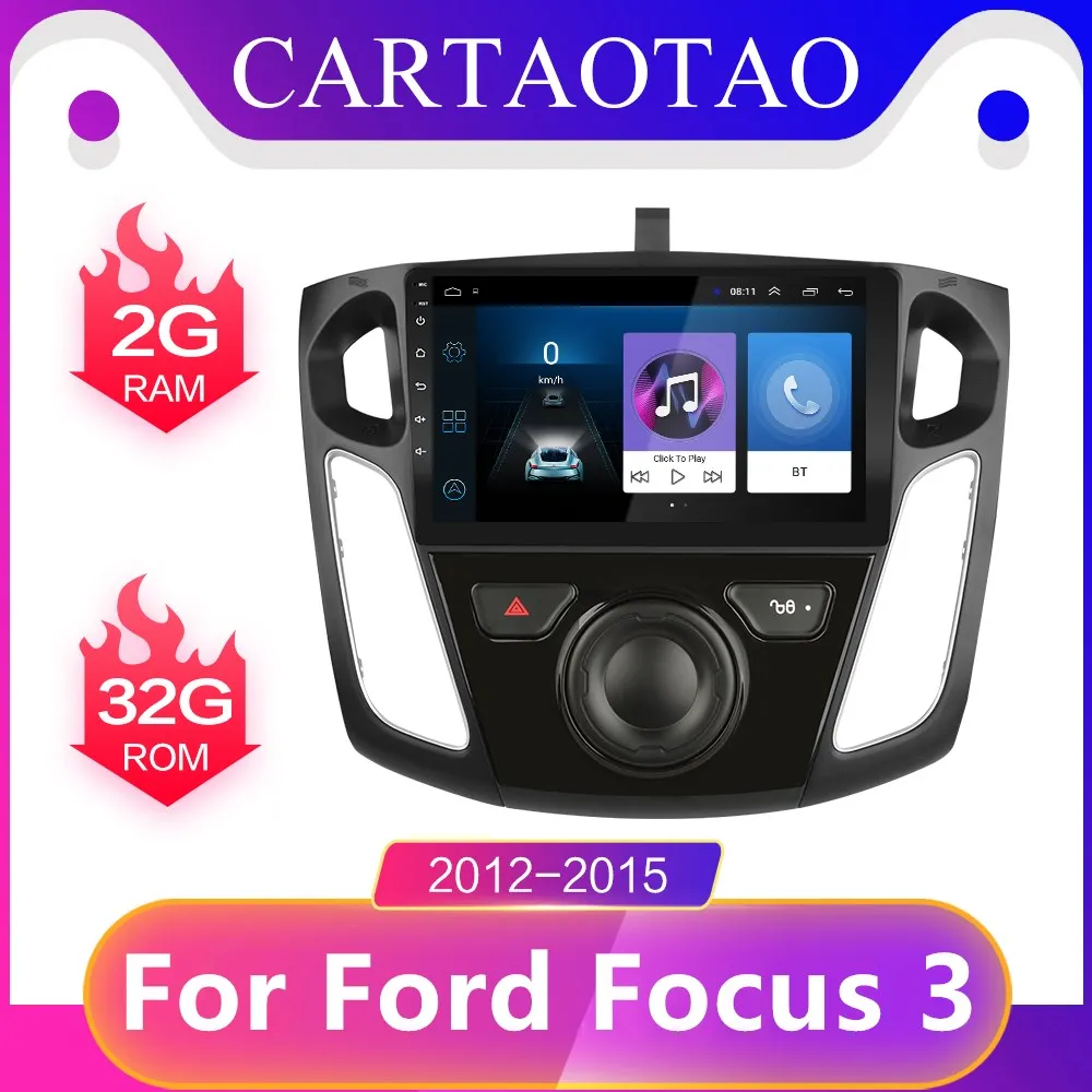 RAM 2G + ROM 32G Android 9 0 автомобильный Радио плеер Gps навигация Мультимедиа для Ford Focus 3 2012