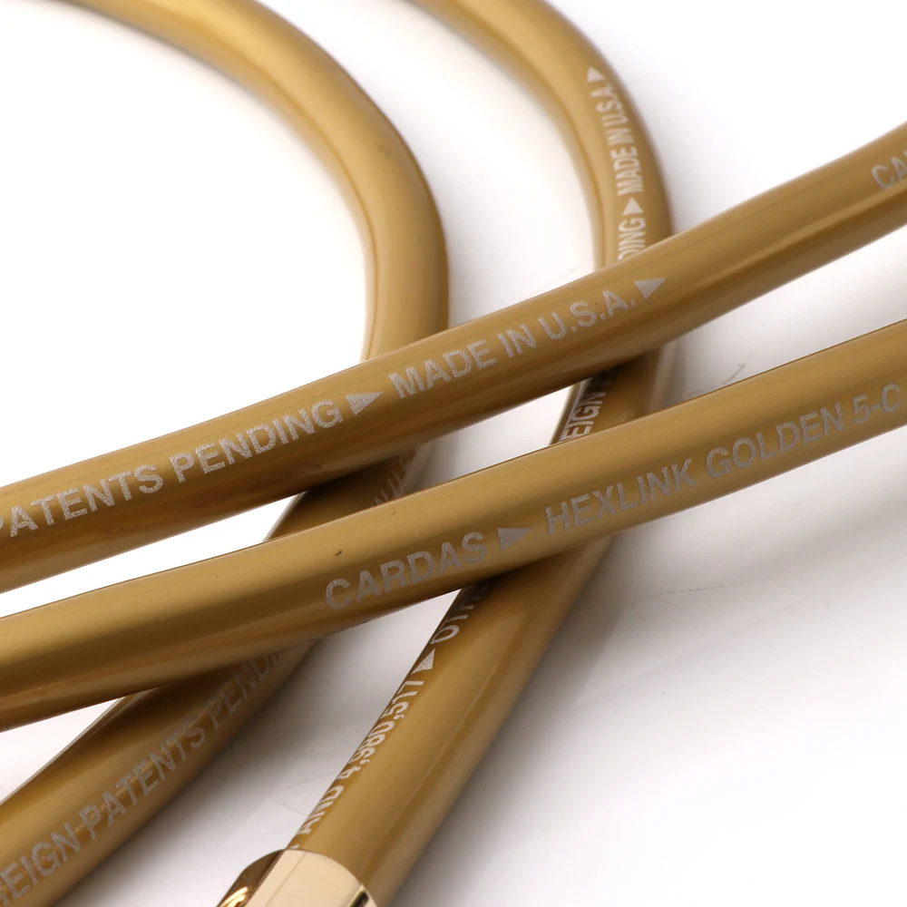 

Pair yter Helexink Golden 5-C RCA interconnect Cable with carbon fiber RCA plug connectorHI-End 5N Copper HIFI RCA Cable