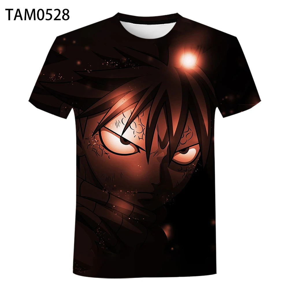 

Printed T-shirt Children's Fashion Short Sleeve Cool Top Fair Tail 2021 Summer Men's and Women's Popular 3D in Versatile Casual