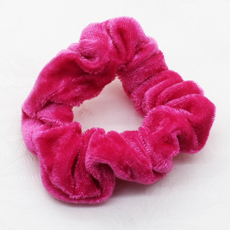Magenta ZMASEY 1 шт./лот 45 цветов(можно выбрать) бархатные резинки для волос для женщин и девочек эластичные волосы резиновые ленты аксессуары для завязывания волос кольцо веревка - Цвет: Magenta