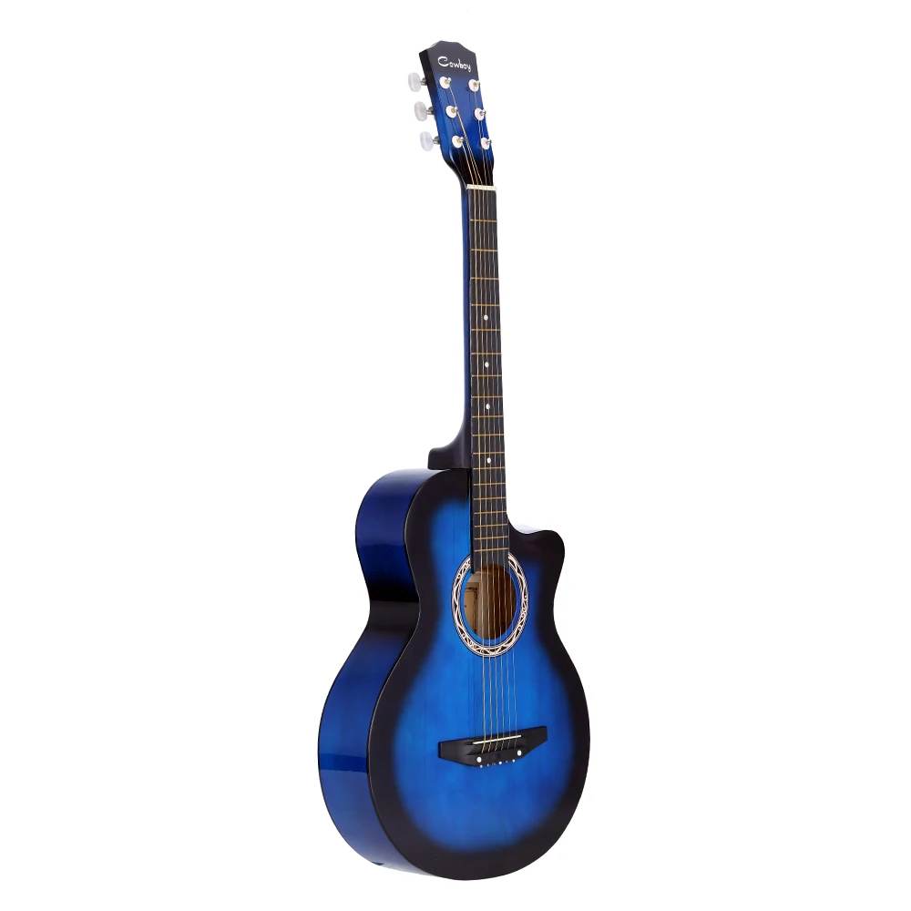 Blue 3" Акустическая фолк 6-струнная гитара для начинающих студентов подарок - Color: Blue