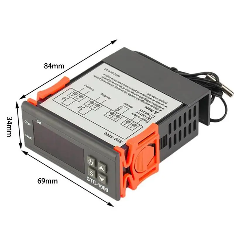 

Digital Temperature Controller Thermostat Thermoregulator Incubator STC-1000 LED STC Heating Relay 10A 24V Cooling 1000 220 Z3A2