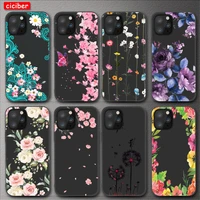 fashion flower case for iphone 11 12 pro max mini cover for iphone x xr xs max 7 8 6 6s plus 5 se 2020 soft tpu phone back funda