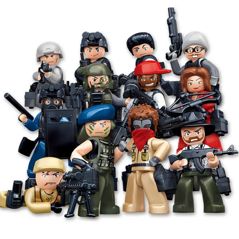 

Спецназ, полиция и бандиты, штурм призрака, коммандос, строительные блоки, армейское оружие, вооруженные силы, игрушка