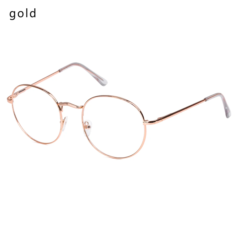 gold Metal Reading Glasses Frame Clear Lens Men Women Classical Presbyopic Glasses Optical Spectacle Eyewear Vision Care - Цвет оправы: gold