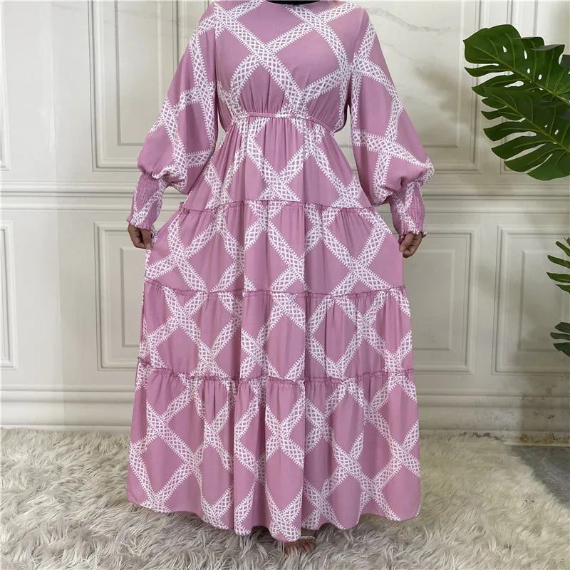 Fashion printed Arab women long skirts Muslim ethnic long skirts Abaya Ramadan casual long skirts French Spanish dresses