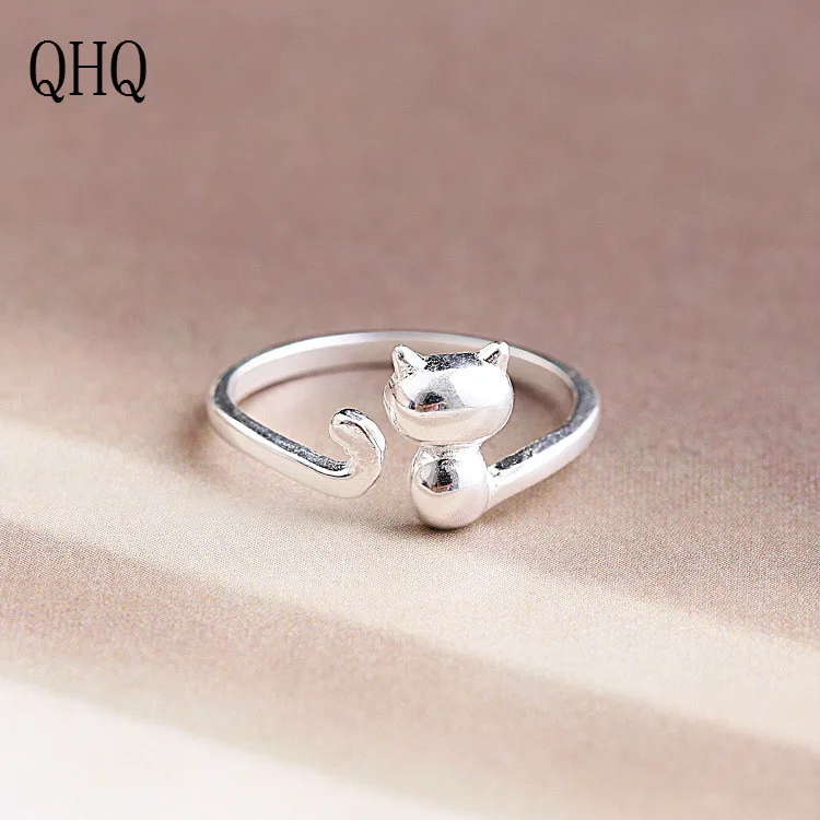 QHQ кольцо на палец кошка регулируемые ювелирные аксессуары кольца для женщин