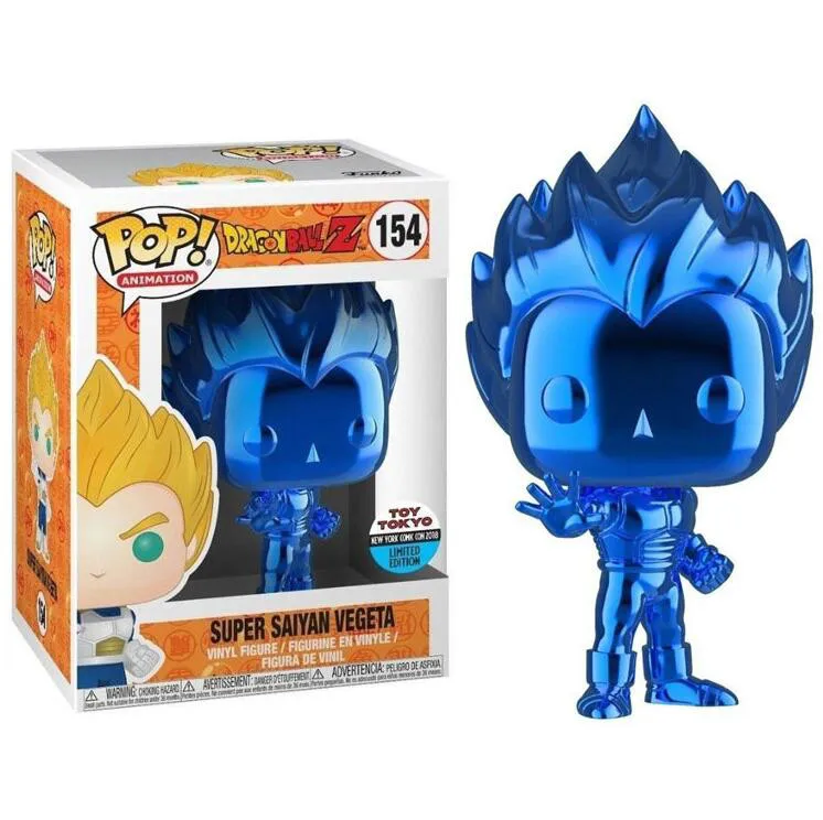154with box Funko pop ular супер Драконий жемчуг Гоку VegetaVinyl фигурка куклы игрушки для подарки на день рождения - Цвет: 154with box