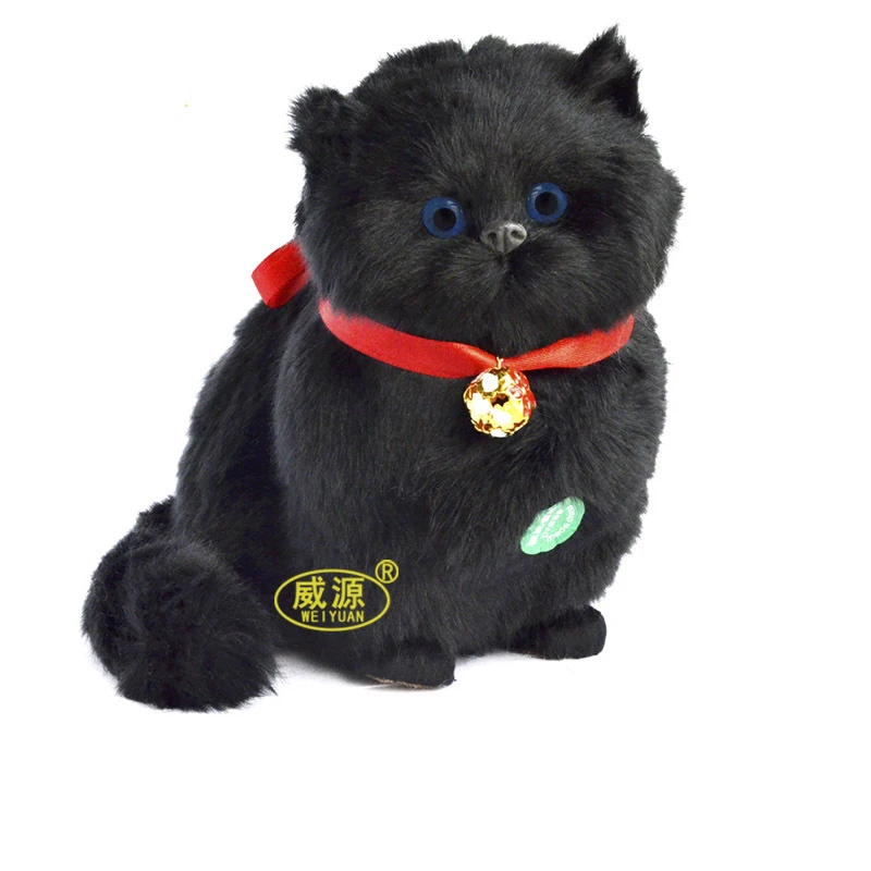 F Моделирование кошки плюшевые игрушки куклы kawaii звучащие кошки Модель игрушки украшения для дома в виде животных для детей дети девочки подарки стиль - Цвет: F