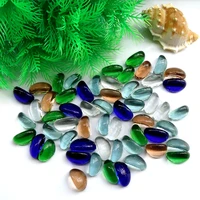 fish tank landscaping stone aquarium landscaping blue cashew glass beads fluorescent stone paving decorative crystal stone