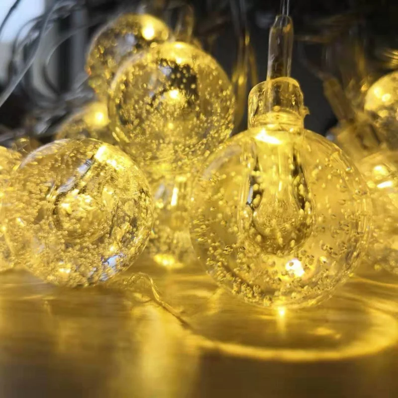 

New 20/50 LED Crystal ball Solar Light Outdoor Waterproof String Fairy Lights Solar Garlands Garden Christmas Decor For Outdoor