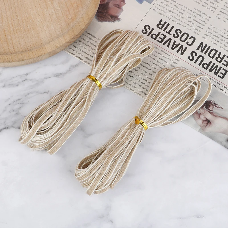 

10M Natural Jute Burlap Hessian Ribbon Rolls Vintage Rustic Wedding Decoration Christmas Gift Wrapping Festival Party Decor