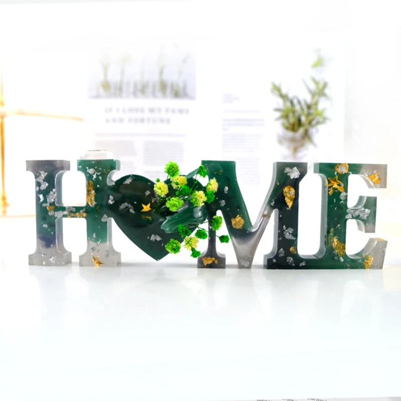 

2022 New Love Family Home Letter Mold Unique Epoxy Resin Word Sign Casting Molds for DIY Table Decorations Wall Art Hanging
