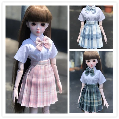 

BJD doll dress is suitable for 1/3 and 1/4 size fashion new JK uniform plaid skirt pleated skirt e-sports girl high waist skirt