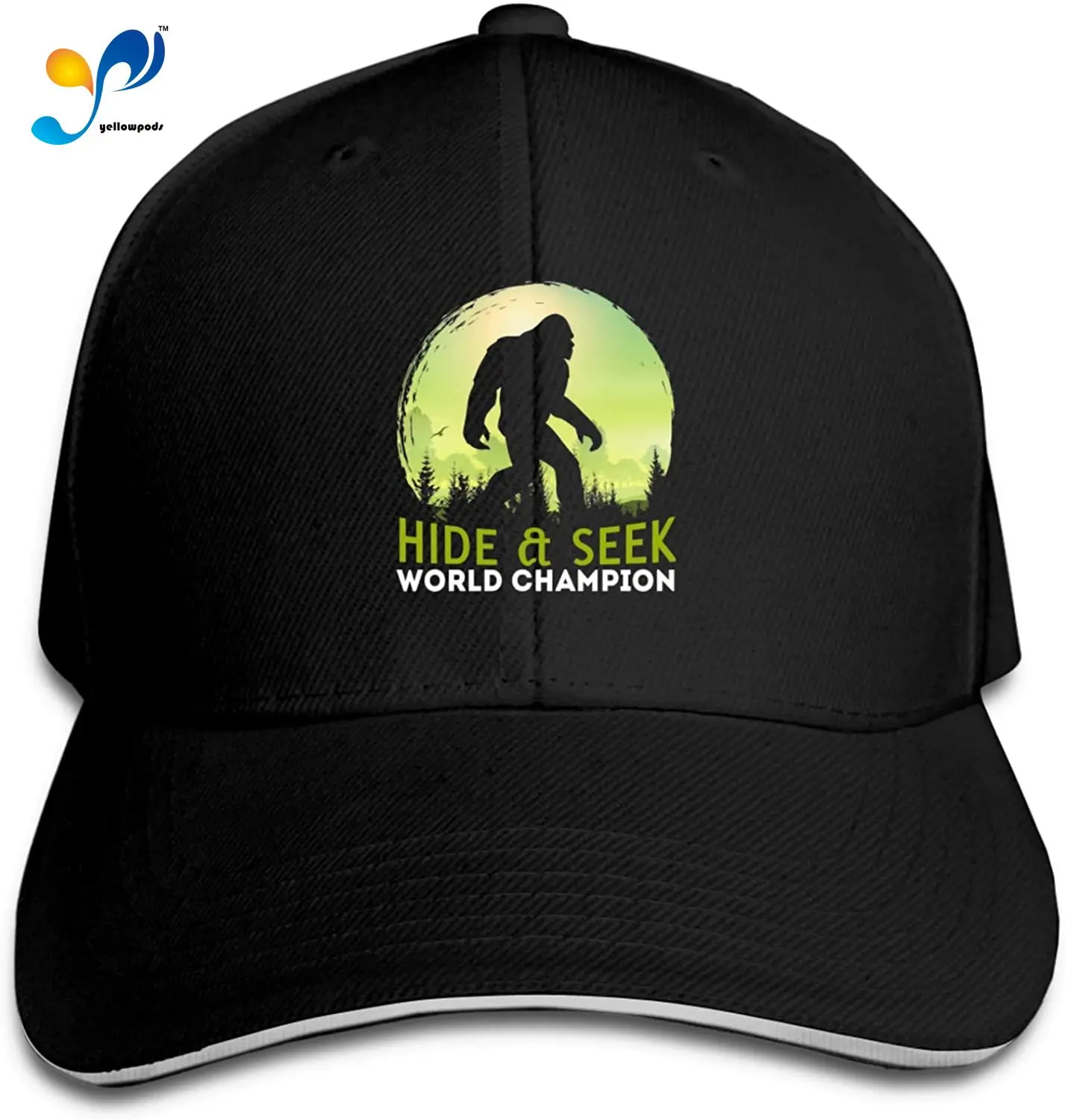 

Bigfoot Hip Hop Baseball Cap Golf Trucker Baseball Cap Adjustable Peak Sandwich Hat