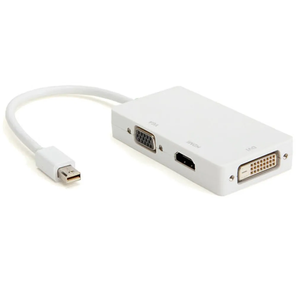 3 в 1 адаптер для порта дисплея Thunderbolt Mini DP папа HDMI DVI VGA мама|Кабели VGA| |