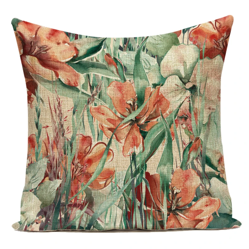 

Чехол для подушки ZXZXOON цветочный 45x45 см