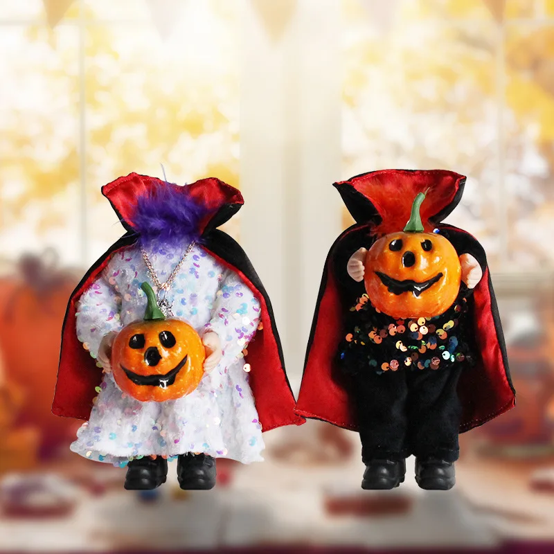 

Halloween Decoration for home Headless Pumpkin Doll Gnome Halloween Ornament Sequined earl Halloween Party Props Duke of Sequins