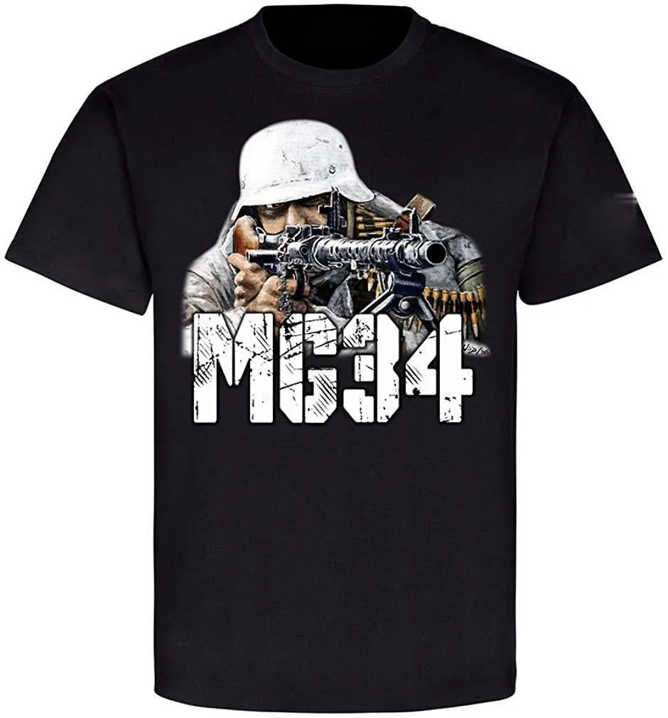 

Marksman German Soldier Painting Art Print Summer Breathable Cotton O-neck Men's T-shirt