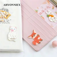 ahyonniex cute fox shiba cat dog rabbit patch iron on patches badges for clothes stickers jeans student backpack diy applique
