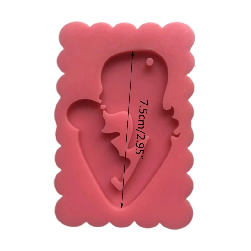 

Super Glossy Mother and Baby Keychain Epoxy Resin Mold DIY Crafts Jewelry Pendant Making Keyring Casting Silicone Mould