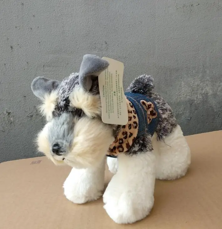 Candice guo плюшевая игрушка мягкая кукла милый маленький симулятор ковбой шнаузер