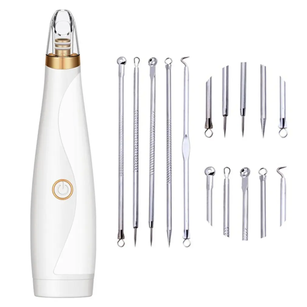 

Three-In-One Acne Artifact Efficient Removing Skin Blackhead Portable Electric Blackhead Acne Beauty Massager + Acne Tools