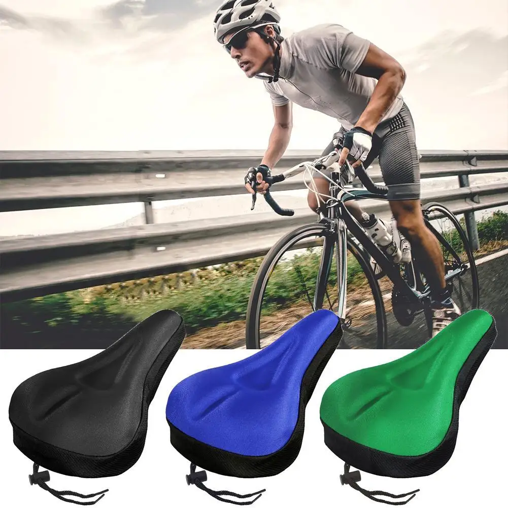

Silicone Breathable Soft Comfortable Cycling Bicycle Bike Saddle Gel Cushion Pad Seat Cover Bicycle Parts
