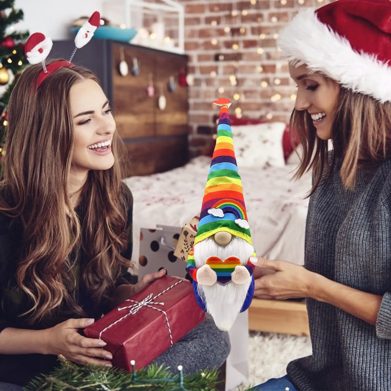 Горячая распродажа! Радужная гнома томта карликовая кукла без лица плюшевый эльф