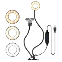 2 in 1 photography ringlight with long arm sports camera bracket dv gimbal led ring light for tiktok youtube makeup live stream