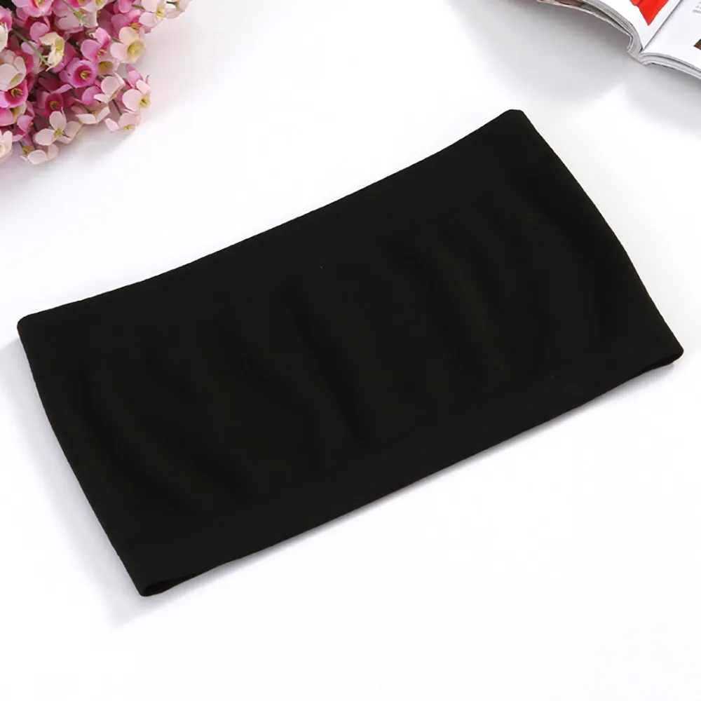 Женский Бесшовный Бюстгальтер-бандо без бретелек с мягкими чашечками однотонный