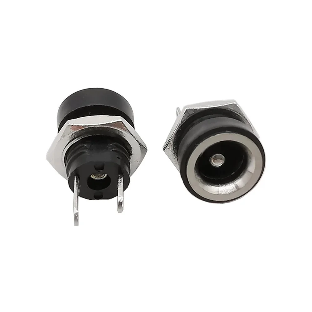 DC-022B 5.5x2.1mm DC Power Supply Female Jack Wire Connector 5.5*2.1mm Socket Panel Mount Charging 2 legs Terminal Adapter | Обустройство