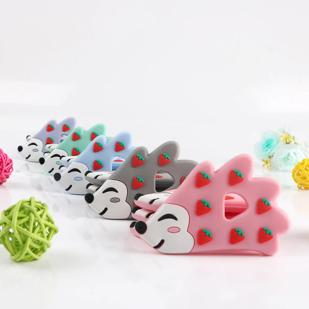 Kovict-mordedor de silicona de grado alimenticio para beb&eacute;, accesorios de cadena de chupete masticables de dibujos animados de animales, 1 ud.-2