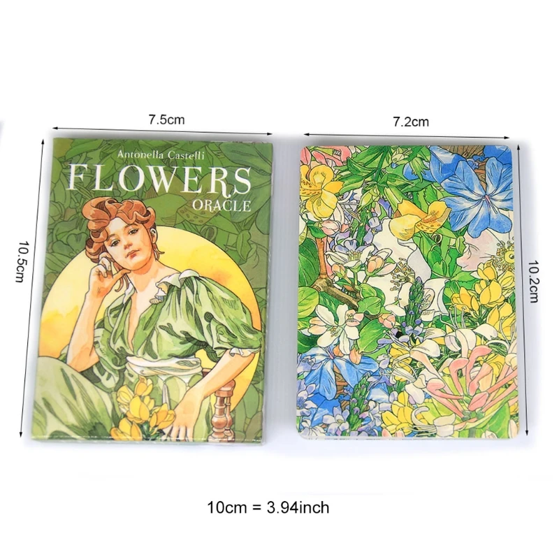

Flowers Oracle Card 38 Cards Deck Tarot Full English Family Party Board Game Astrology Divination Tarot Card