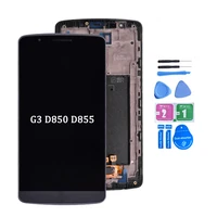 100 original for lg g3 lcd d850 d851 d855 lcd display with touch screen digitizer assembly with frame free shipping
