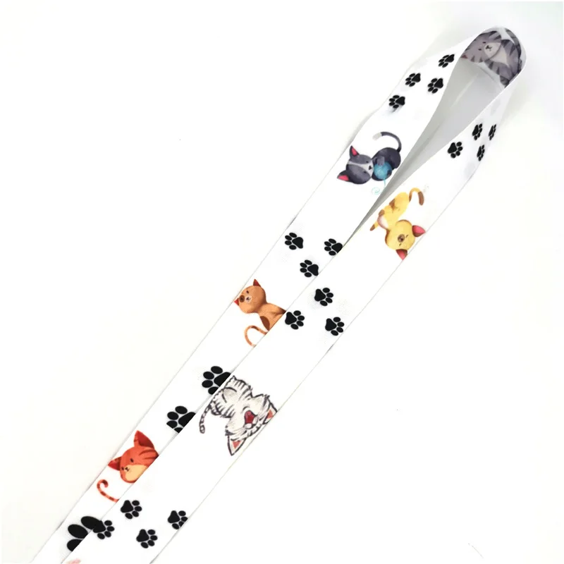 10 шт./компл. милая кошка брелок для ключей ID веревка шейный ремешок шнурок |