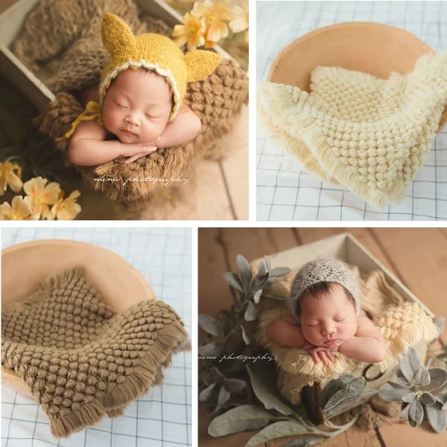 Реквизит для фотосъемки новорожденных Детское Мягкое Одеяло фотография