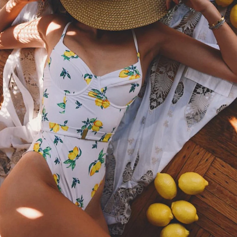 Бикини с высокой посадкой летний купальник цветочный принт 2020 Mujer сексуальный