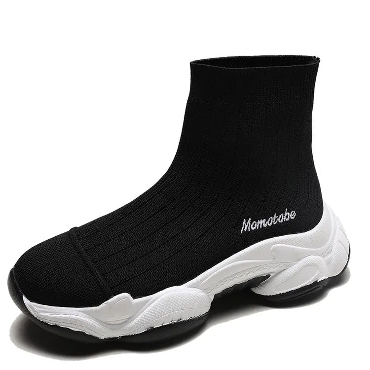 

Women's New Socks Shoes Women's Breathable Mesh Sports Short Tube High To Help Stretch Boots Flat Women's Boots Women Shoes